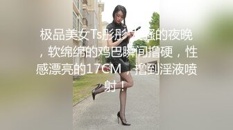 极品美女Ts彤彤 发骚的夜晚，软绵绵的鸡巴瞬间撸硬，性感漂亮的17CM，撸到淫液喷射！